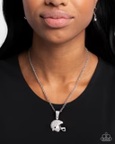 Load image into Gallery viewer, Helmet Headline - White Necklace
